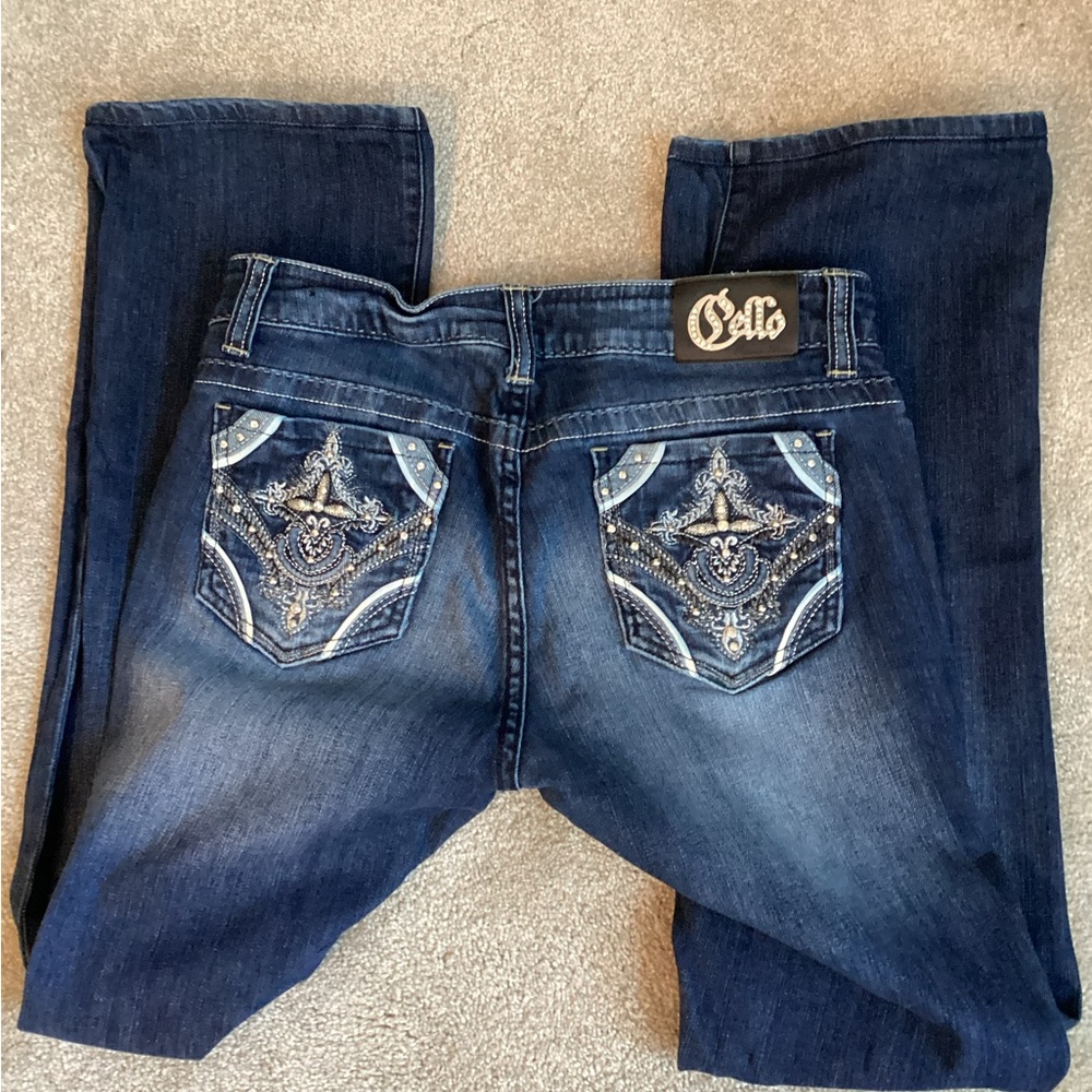 CELLO Embellished Boot Cut Stretch Jean